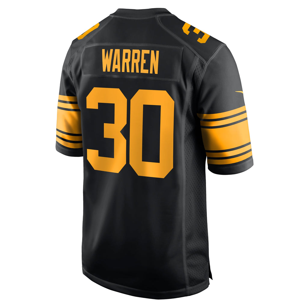 Men's Pittsburgh Steelers Jaylen Warren Nike  Black Alternate Game Jersey
