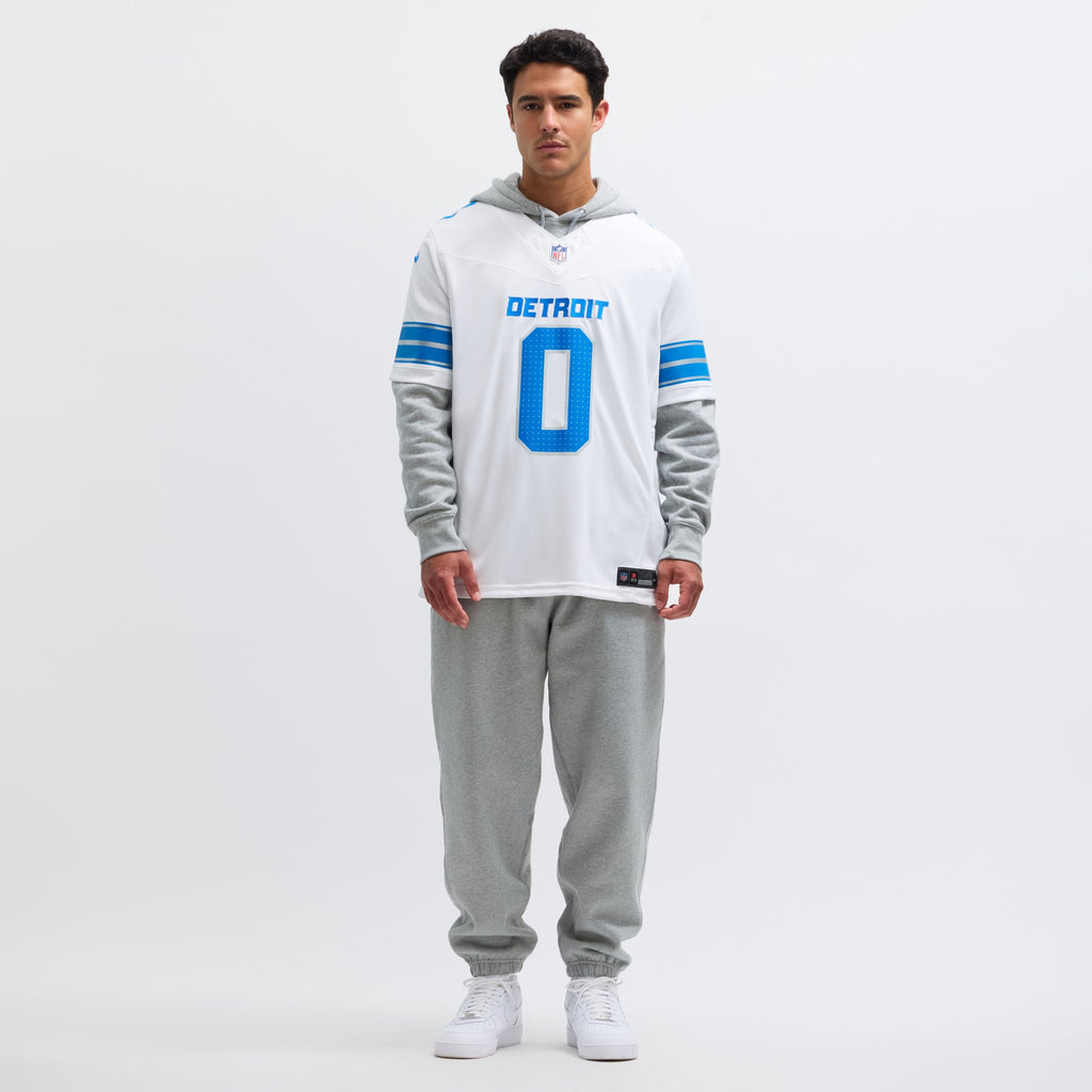Men's Detroit Lions Jahmyr Gibbs Nike White Vapor F.U.S.E. Limited Jersey