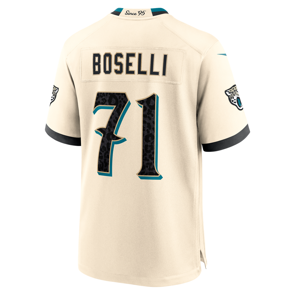 Men's Jacksonville Jaguars Tony Boselli Nike Natural 2026 Rivalries Collection Game Jersey