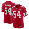 Men's San Francisco 49ers Fred Warner Nike Scarlet 80th Anniversary Game Jersey