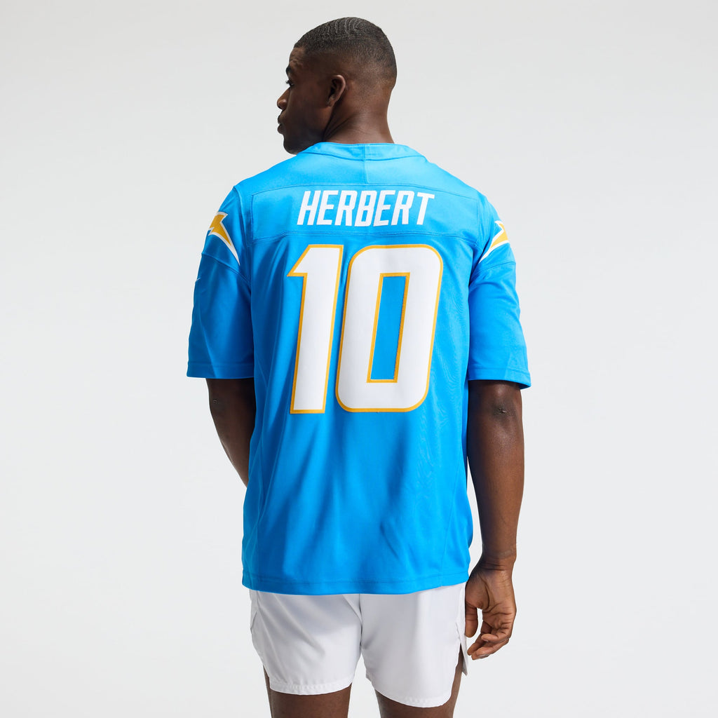 Men's Los Angeles Chargers Justin Herbert Nike Navy Alternate Super Chargers Vapor F.U.S.E. Stitched Limited Jersey