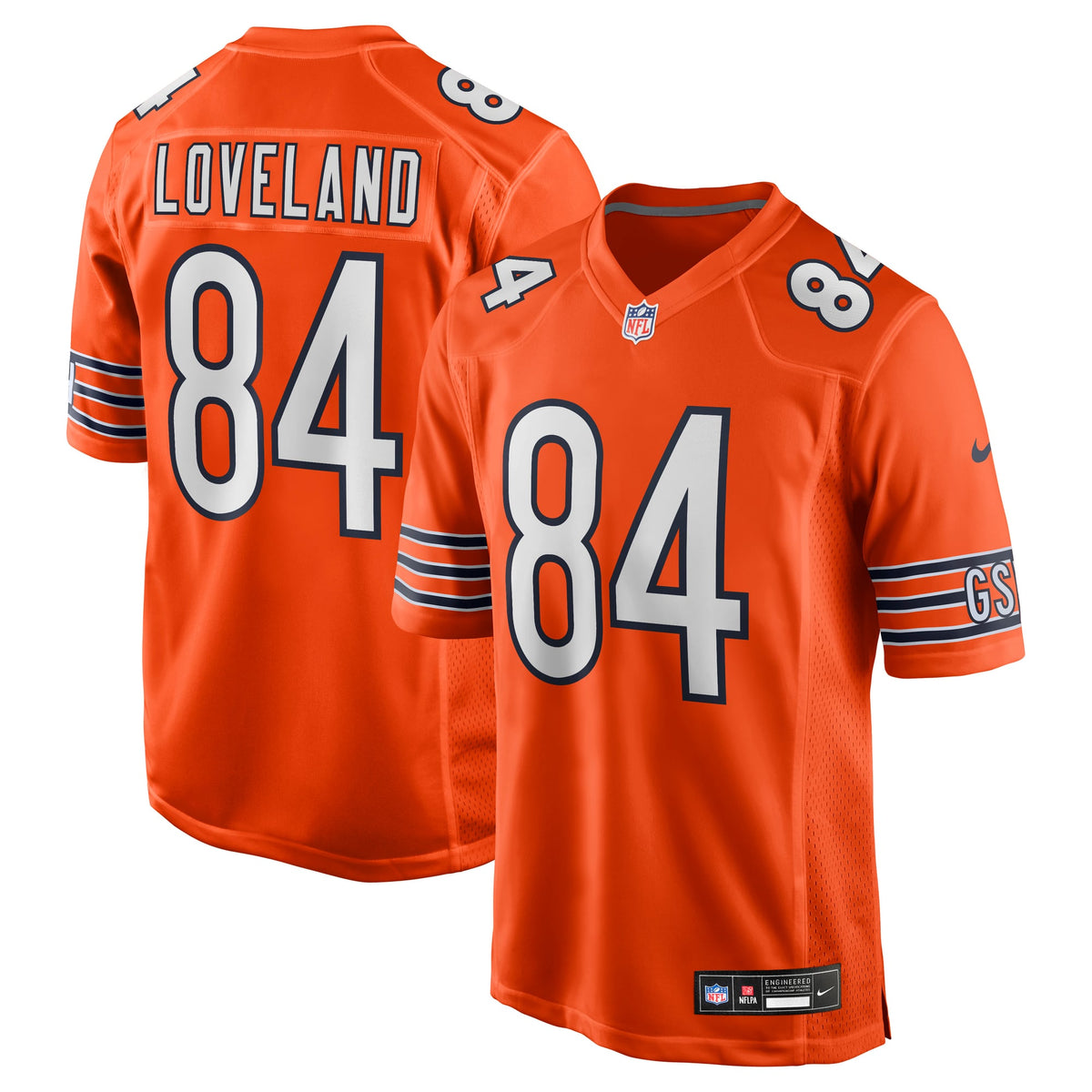 Men's Chicago Bears Colston Loveland Nike Orange Alternate Game Player Jersey