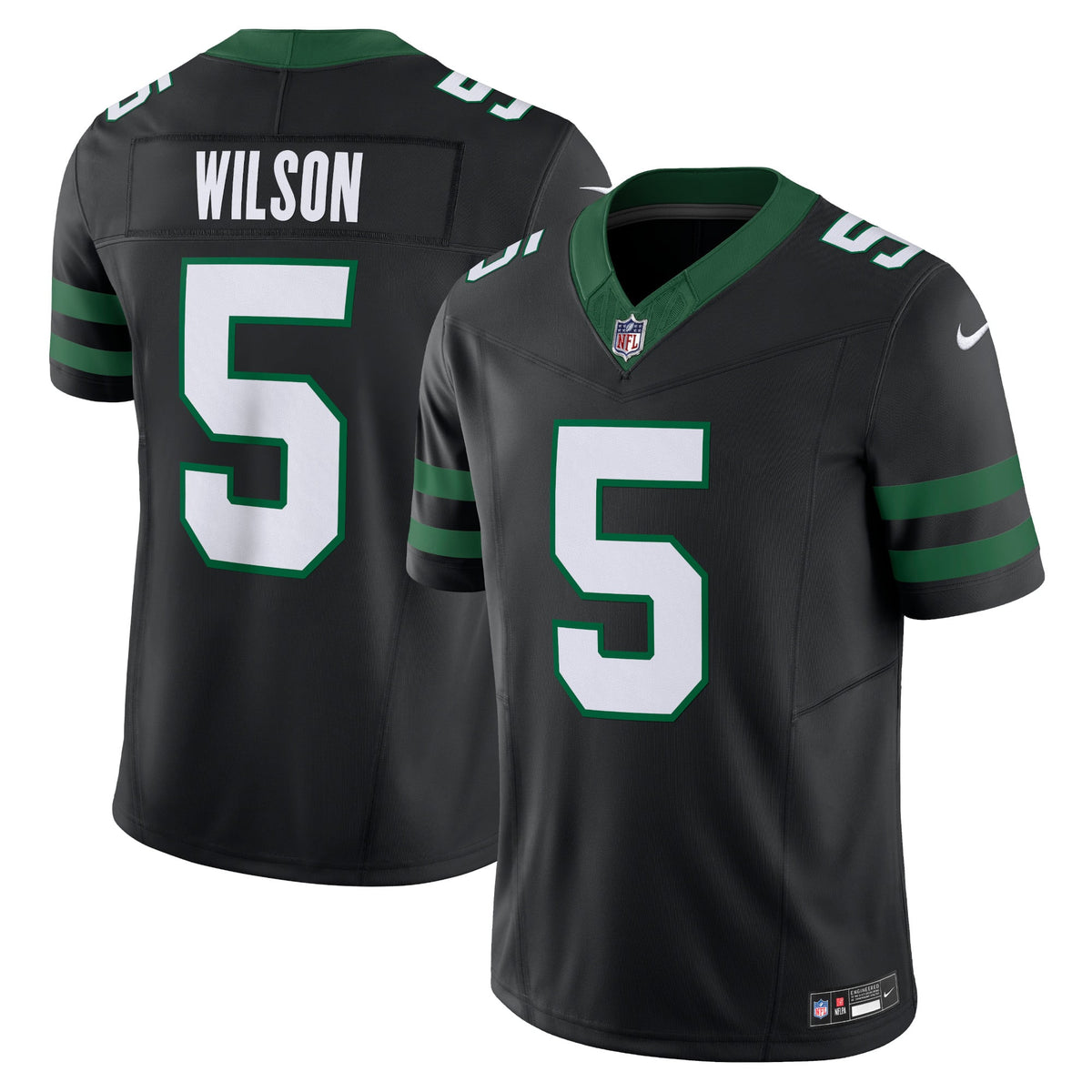 Men's New York Jets Garrett Wilson Nike Legacy Green Vapor F.U.S.E. Limited Jersey