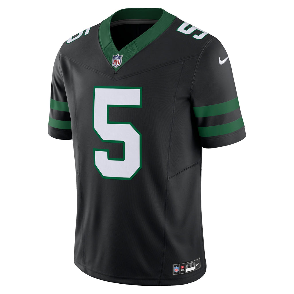 Men's New York Jets Garrett Wilson Nike Legacy Green Vapor F.U.S.E. Limited Jersey