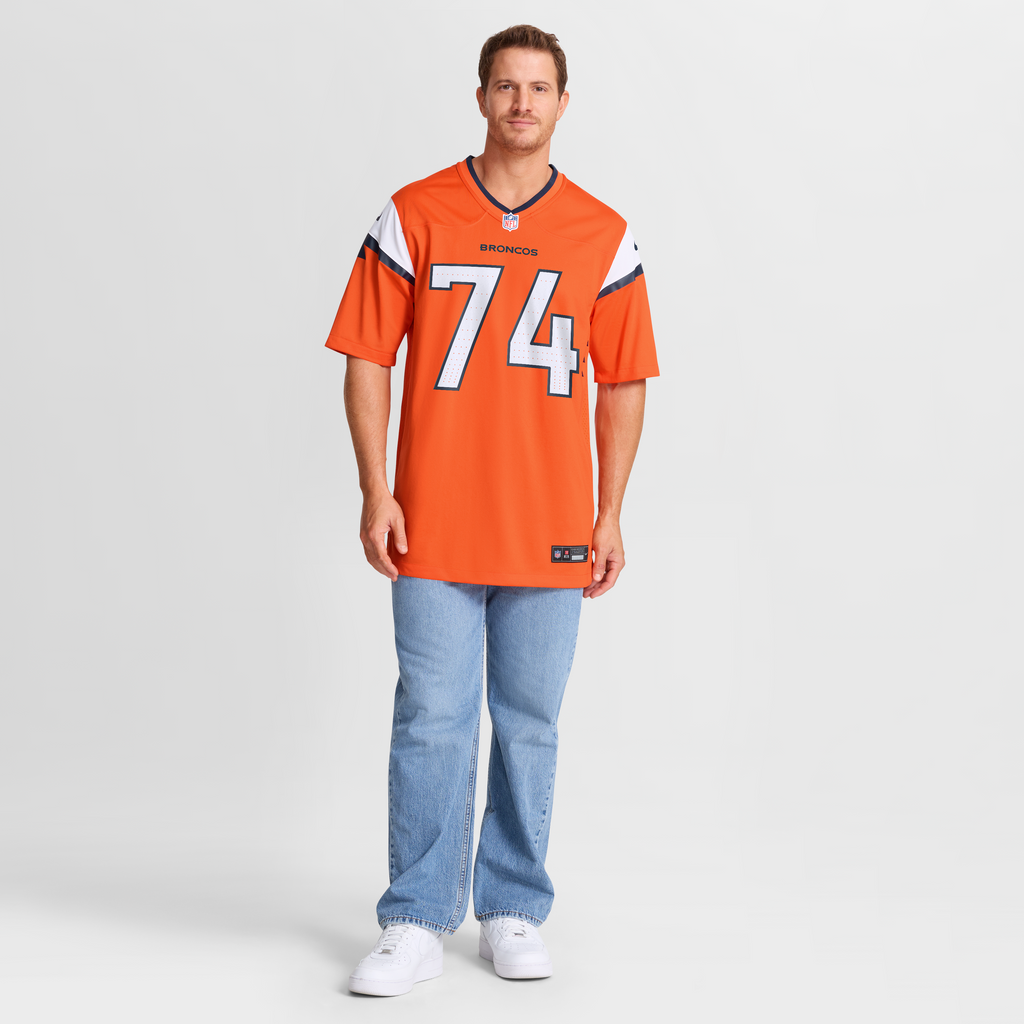 Men's Denver Broncos Ben Powers Nike  Orange Team Game Jersey