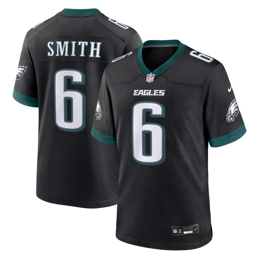Men's Philadelphia Eagles DeVonta Smith Nike  Black Alternate Game Jersey