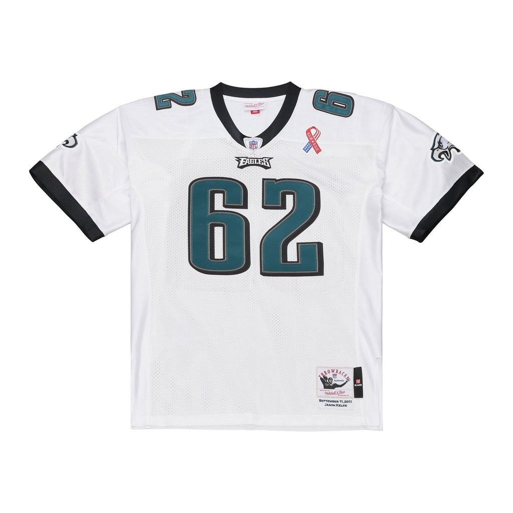 Men's Philadelphia Eagles Jason Kelce Mitchell & Ness White 2011 Authentic Throwback Jersey