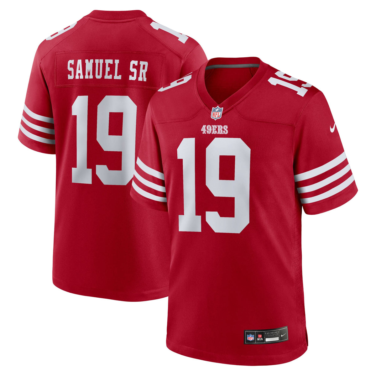 Men's San Francisco 49ers Deebo Samuel Sr Nike Scarlet Team Game Jersey