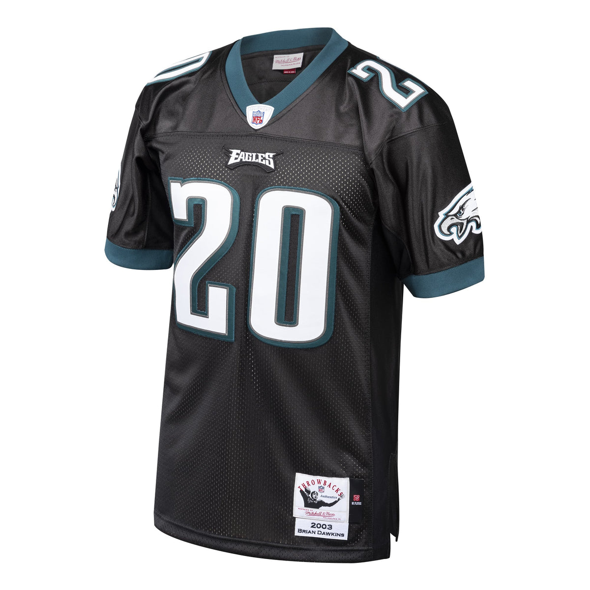 Men's Philadelphia Eagles 2003 Brian Dawkins Mitchell & Ness Black Authentic Throwback Retired Player Jersey