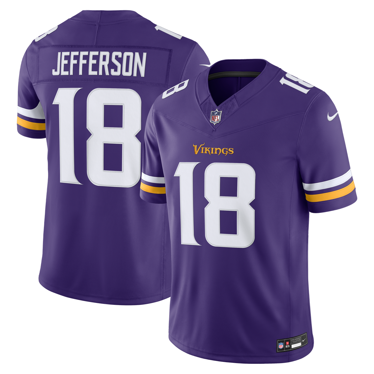 Men's Minnesota Vikings Justin Jefferson Nike White Alternate Vapor F.U.S.E. Stitched Limited Jersey