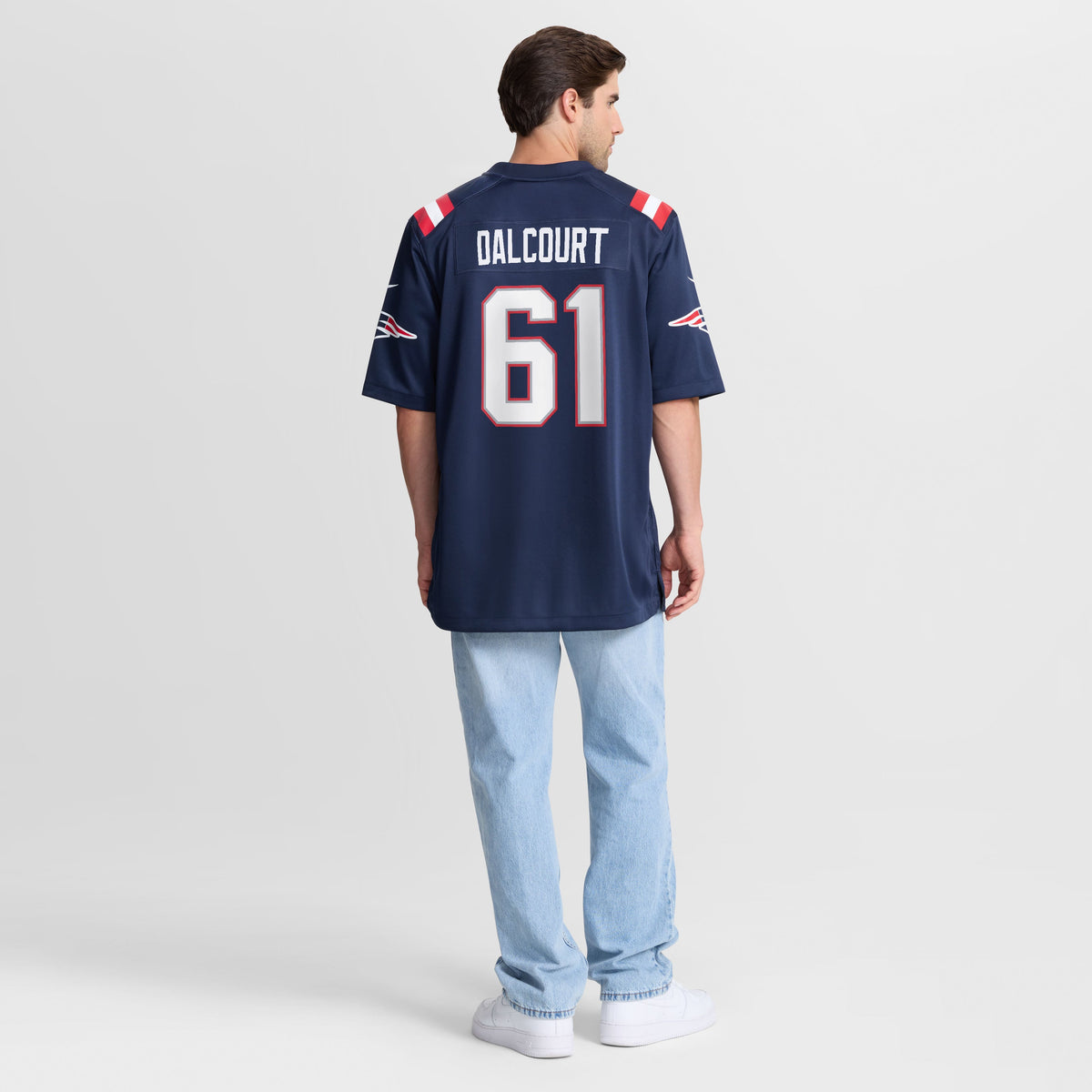 Men's New England Patriots Darrian Dalcourt Nike Navy Team Game Jersey