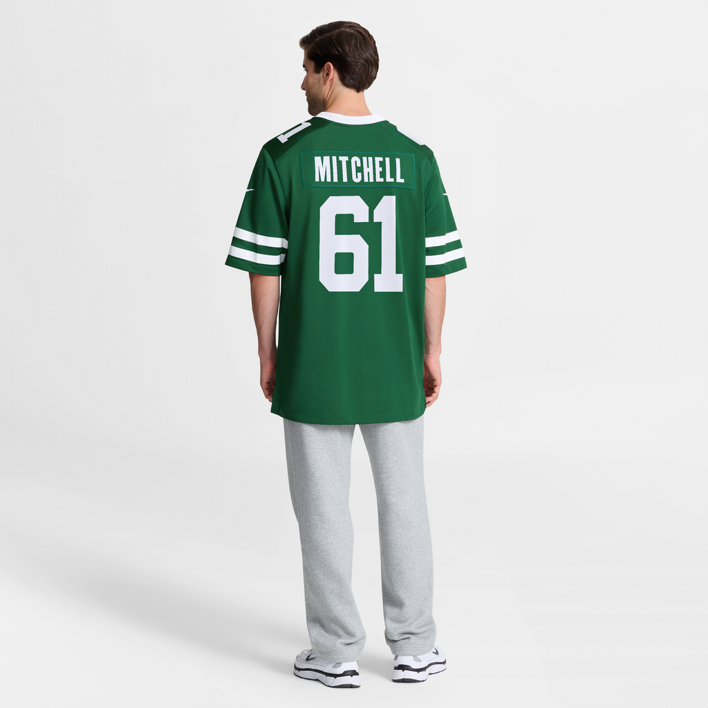 Men's New York Jets Max Mitchell Nike Legacy Green Team Game Jersey