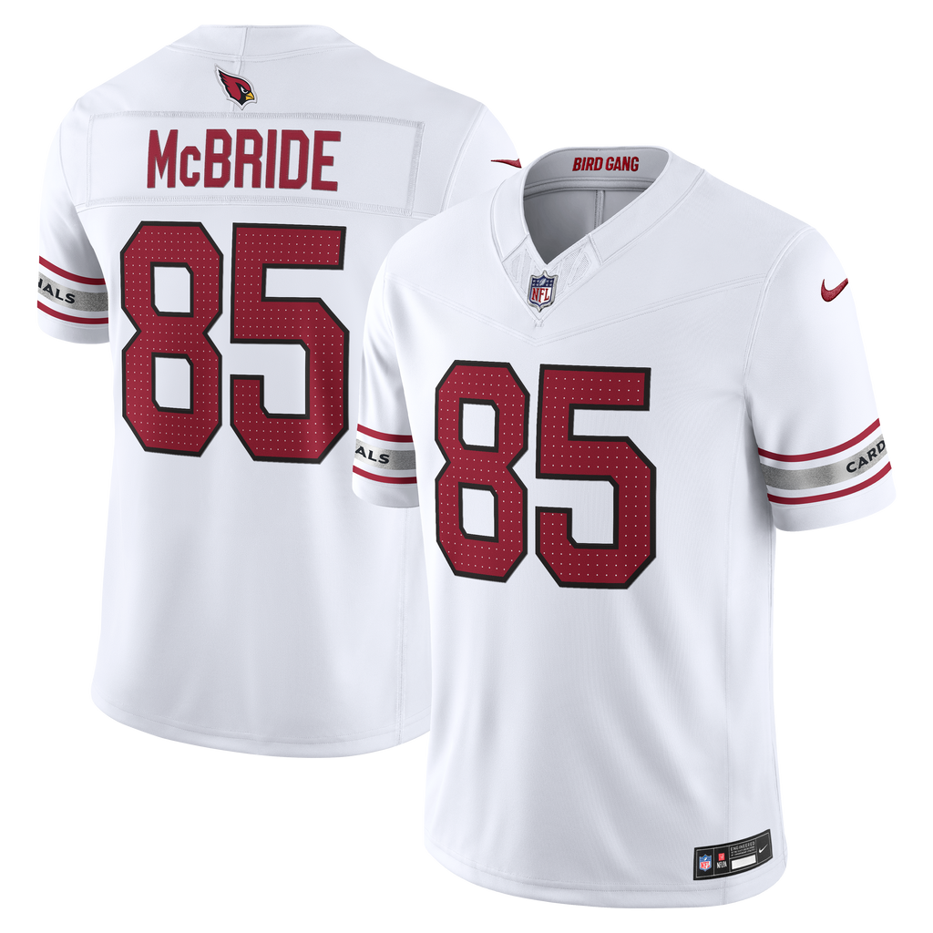 Men's Arizona Cardinals Trey McBride Nike White Vapor F.U.S.E. Stitched Limited Jersey
