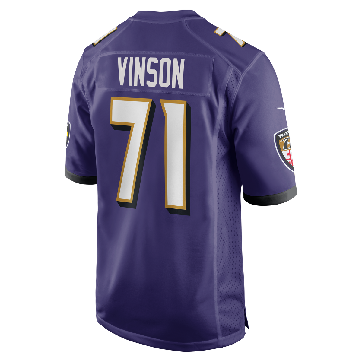 Men's Baltimore Ravens Carson Vinson Nike  Purple Team Game Jersey