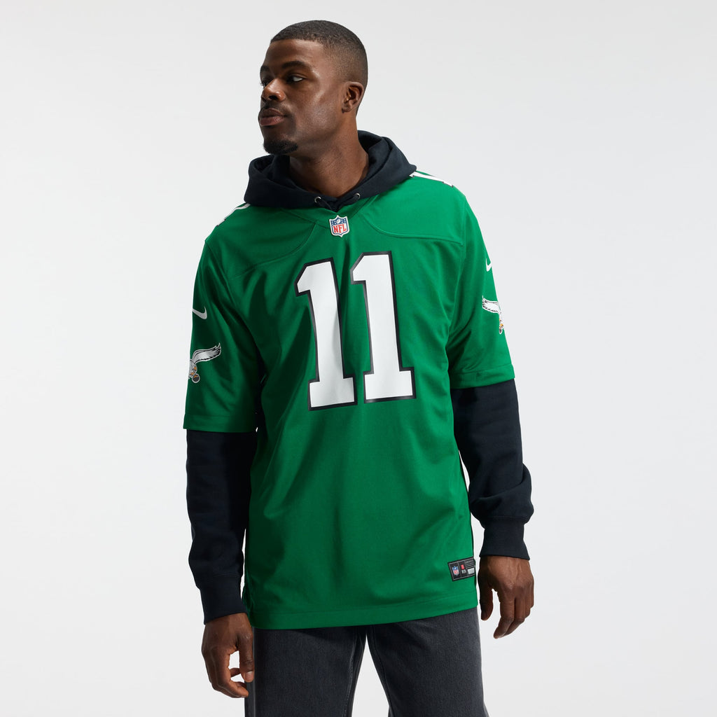 Men's Philadelphia Eagles A.J. Brown Nike Midnight Green Team Game Jersey