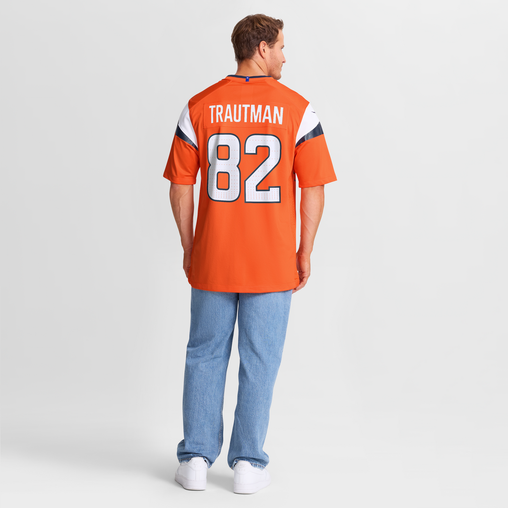 Men's Denver Broncos Adam Trautman Nike  Orange Team Game Jersey
