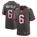 Men's Tampa Bay Buccaneers Baker Mayfield Nike Pewter Alternate Game Player Jersey