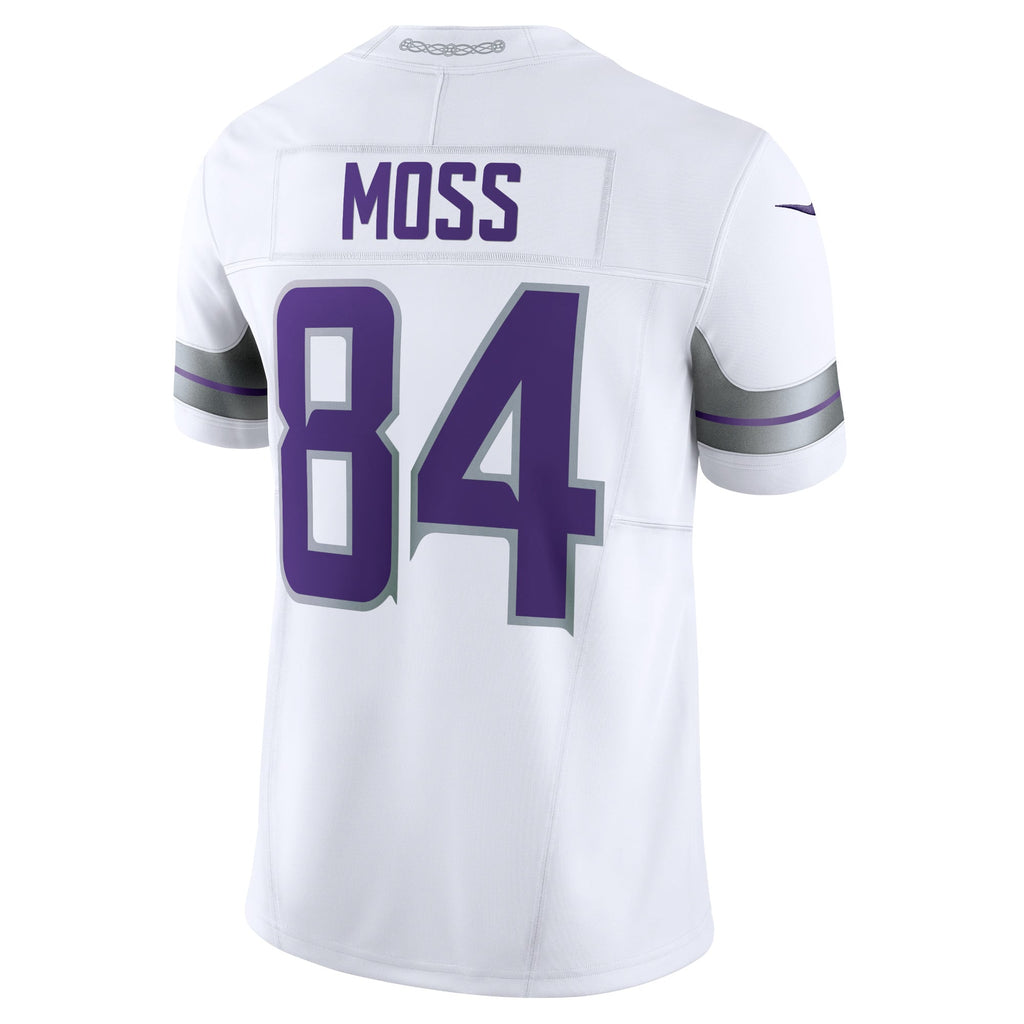 Men's Minnesota Vikings Randy Moss Nike White Alternate Vapor F.U.S.E. Retired Player Limited Jersey