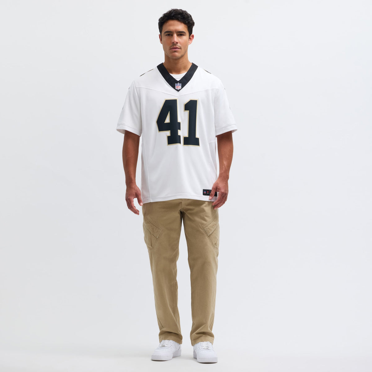 Men's New Orleans Saints Alvin Kamara Nike White Vapor F.U.S.E. Limited Jersey