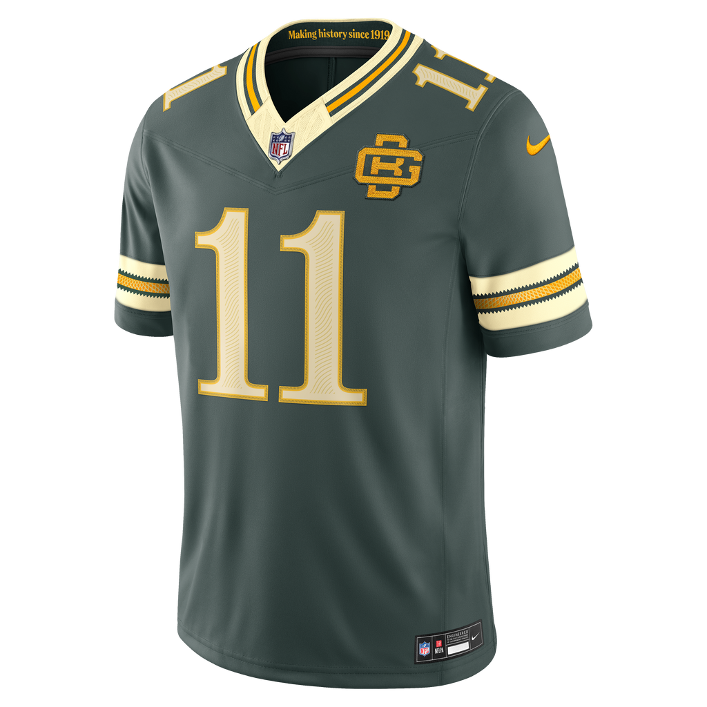 Men's Green Bay Packers Jayden Reed Nike Green 2026 Rivalries Collection Stitched Limited Jersey
