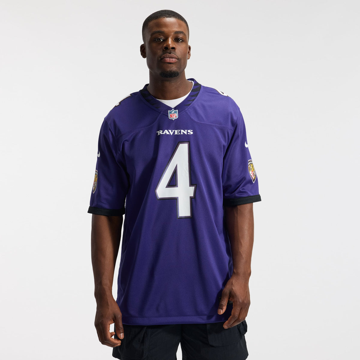 Men's Baltimore Ravens Zay Flowers Nike Purple Team Game Jersey