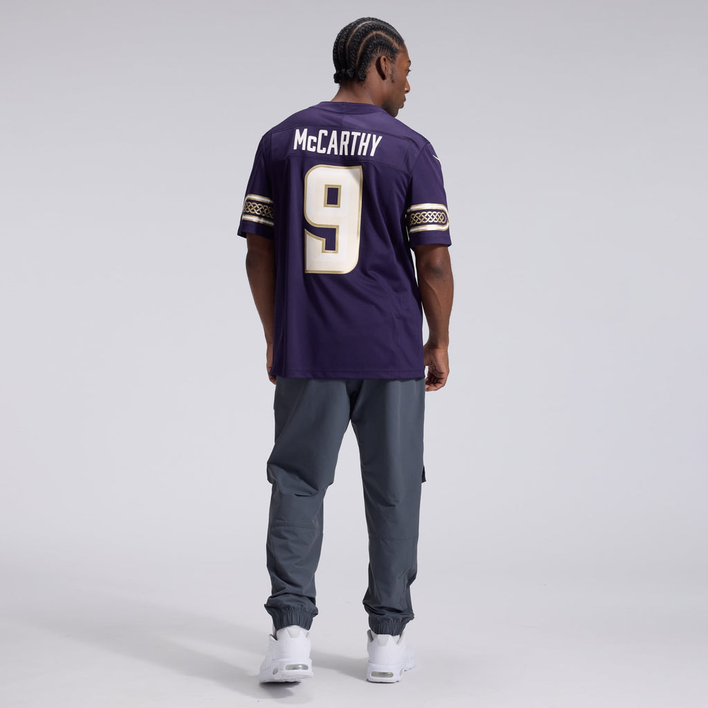 Men's Minnesota Vikings J.J. McCarthy Nike Purple 2026 Rivalries Collection Stitched Limited Jersey