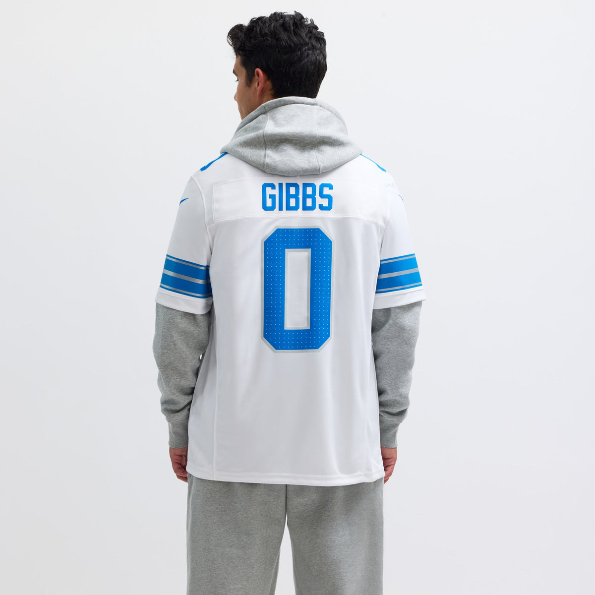 Men's Detroit Lions Jahmyr Gibbs Nike White Vapor F.U.S.E. Limited Jersey