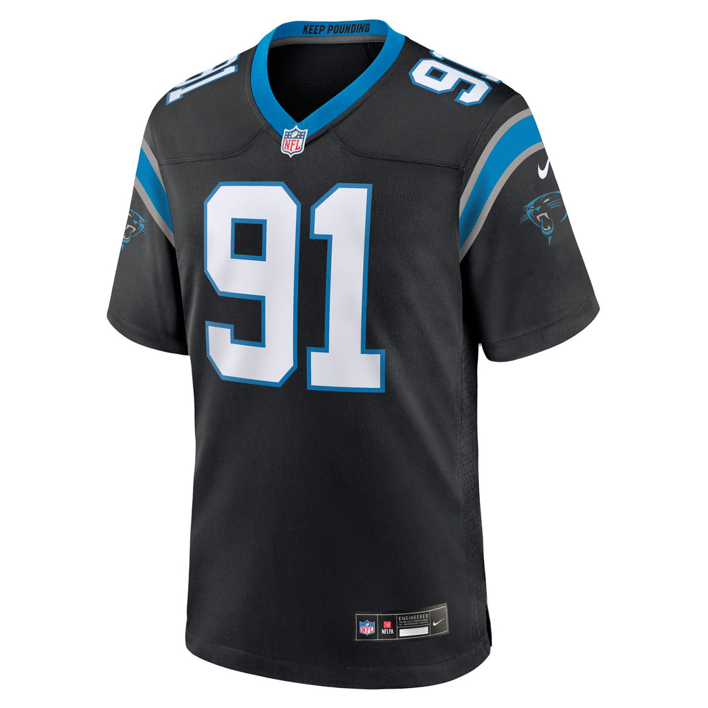 Men's Carolina Panthers Patrick Jones II Nike  Black Team Game Jersey