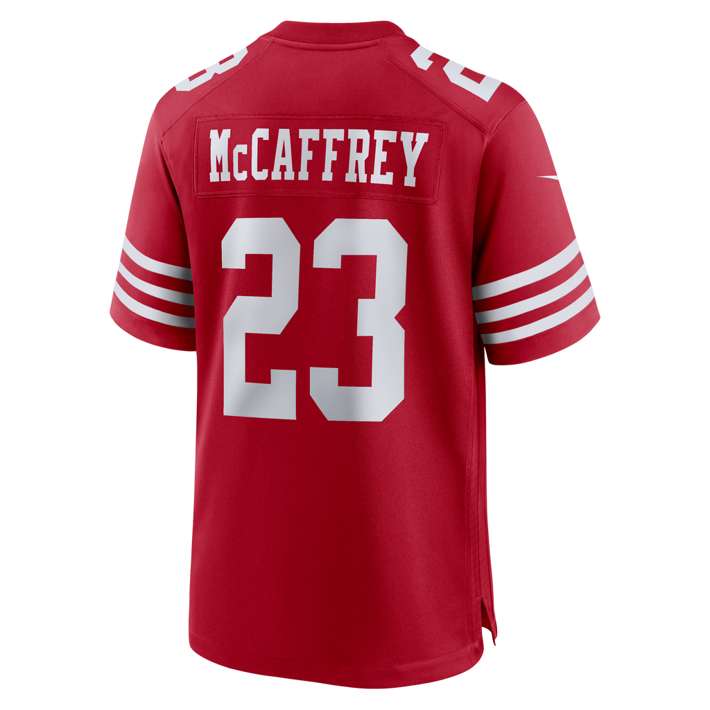 Men's San Francisco 49ers Christian McCaffrey Nike Scarlet Game Player Jersey