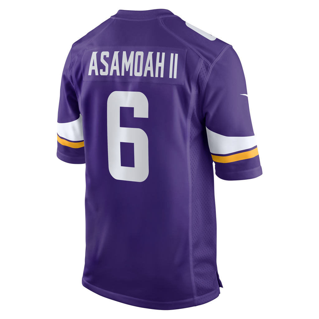Men's Minnesota Vikings Brian Asamoah II Nike  Purple  Game Jersey