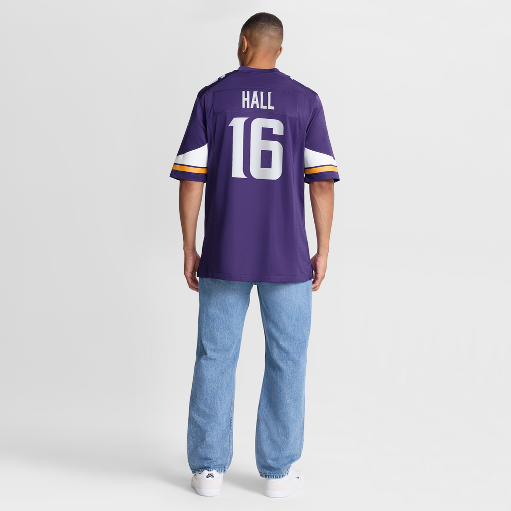 Men's Minnesota Vikings Jaren Hall Nike  Purple  Game Jersey