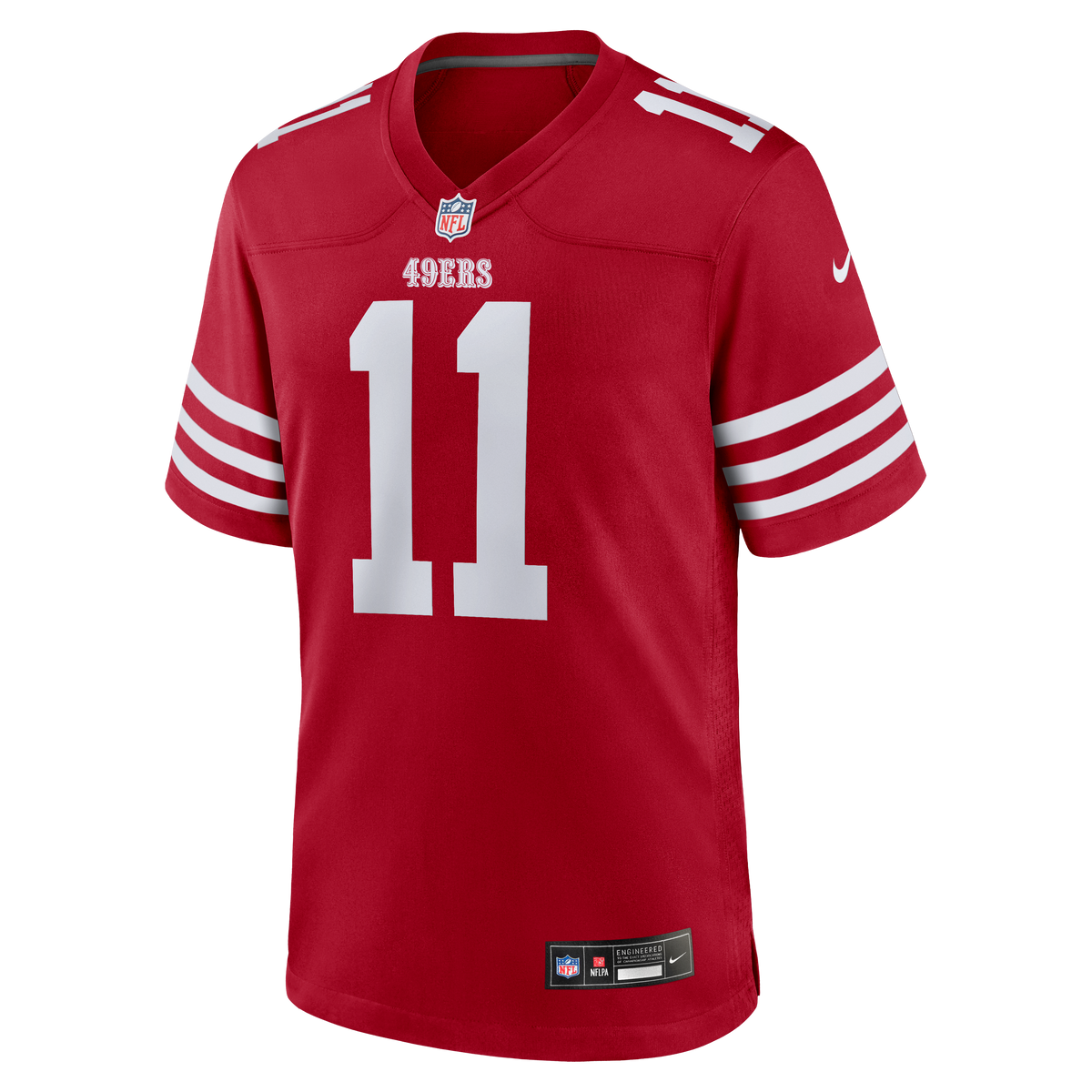 Men's San Francisco 49ers Brandon Aiyuk Nike Scarlet Game Player Jersey