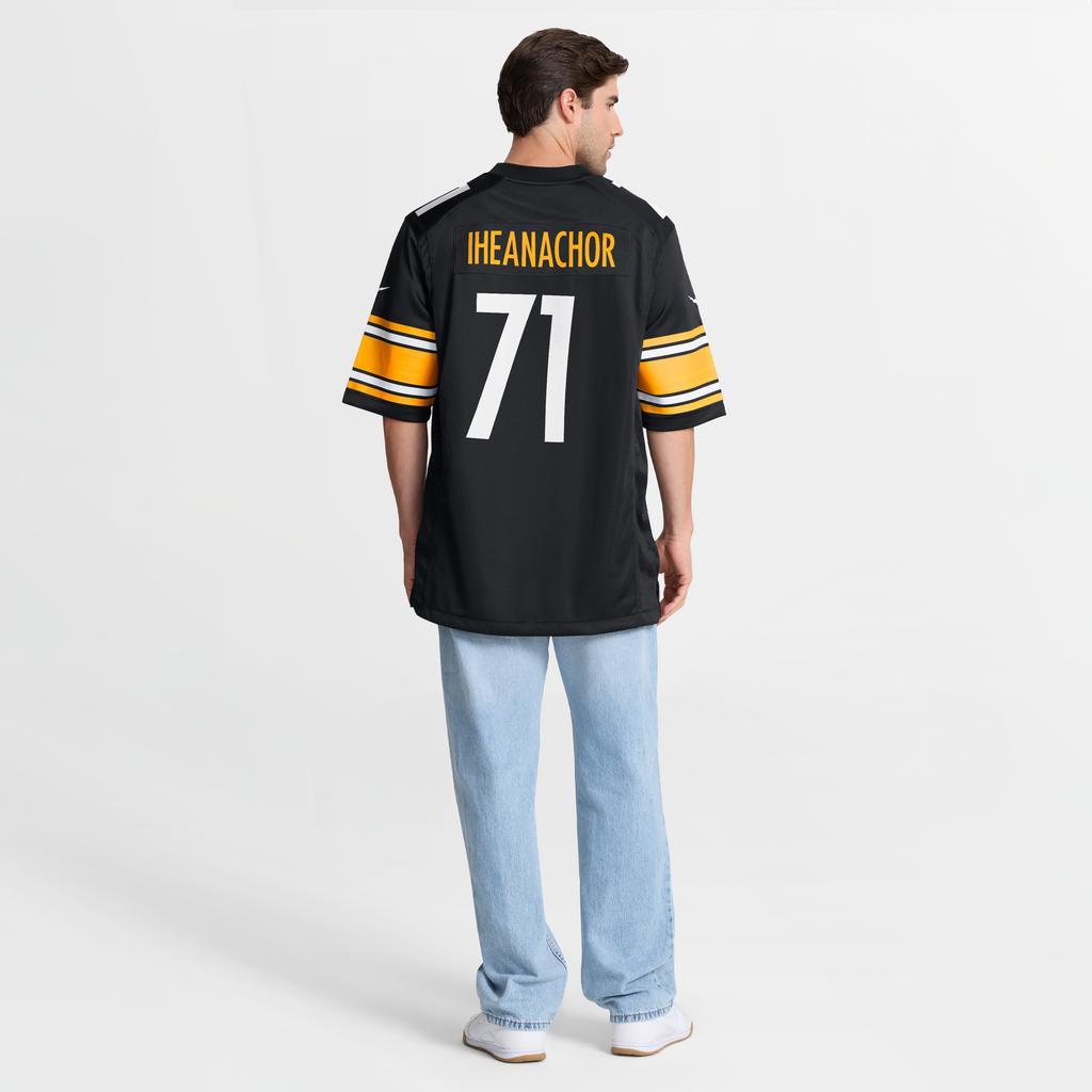 Men's Pittsburgh Steelers Max Iheanachor Nike Black Team Game Jersey