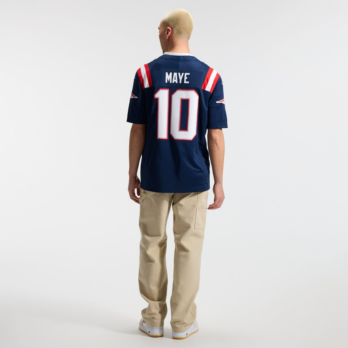 Men's New England Patriots Drake Maye Nike Navy Team Vapor F.U.S.E. Stitched Limited Jersey