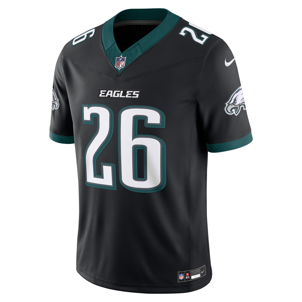 Men's Philadelphia Eagles Saquon Barkley Nike Black Alternate Vapor F.U.S.E. Stitched Limited Jersey