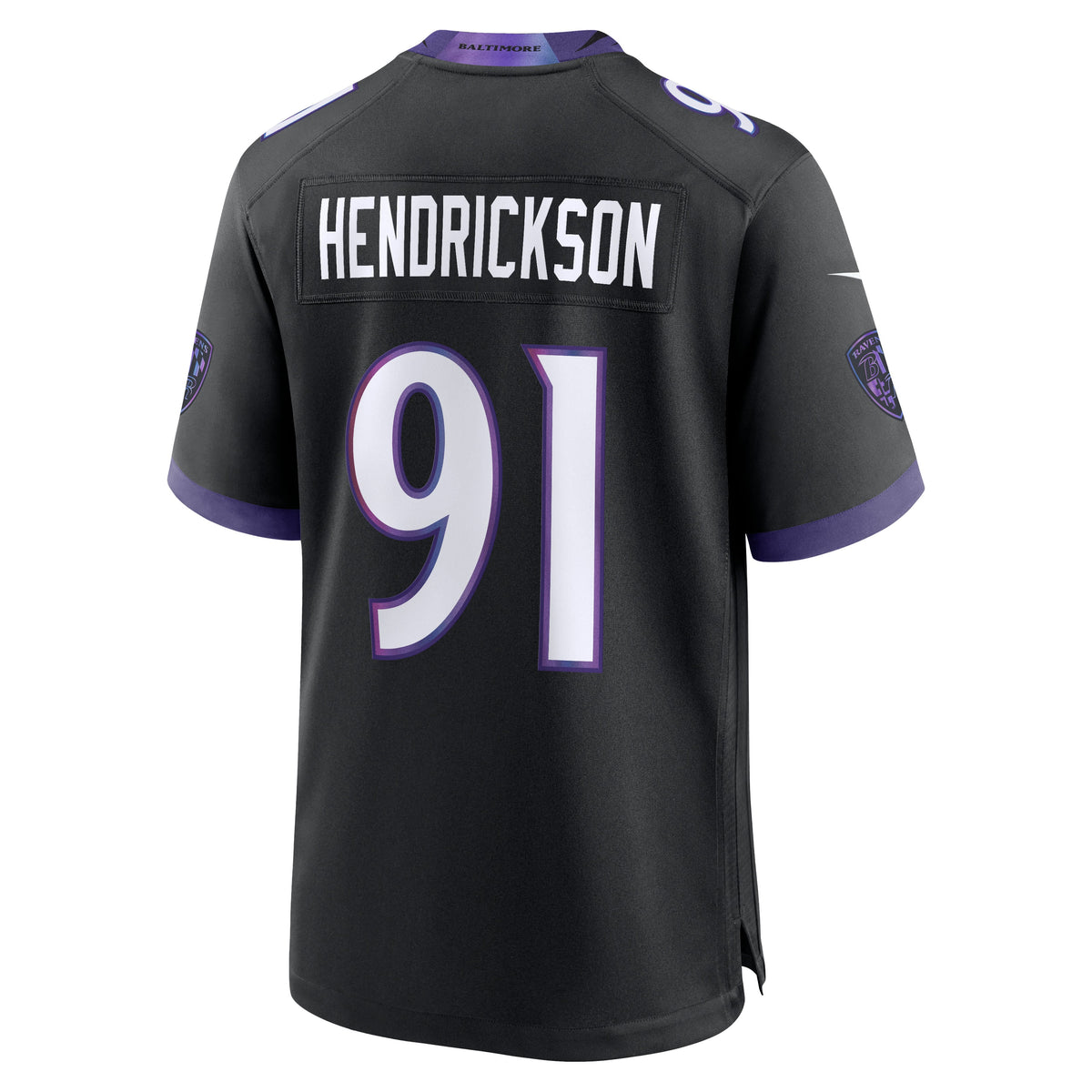 Men's Baltimore Ravens Trey Hendrickson Nike Black Alternate Game Jersey