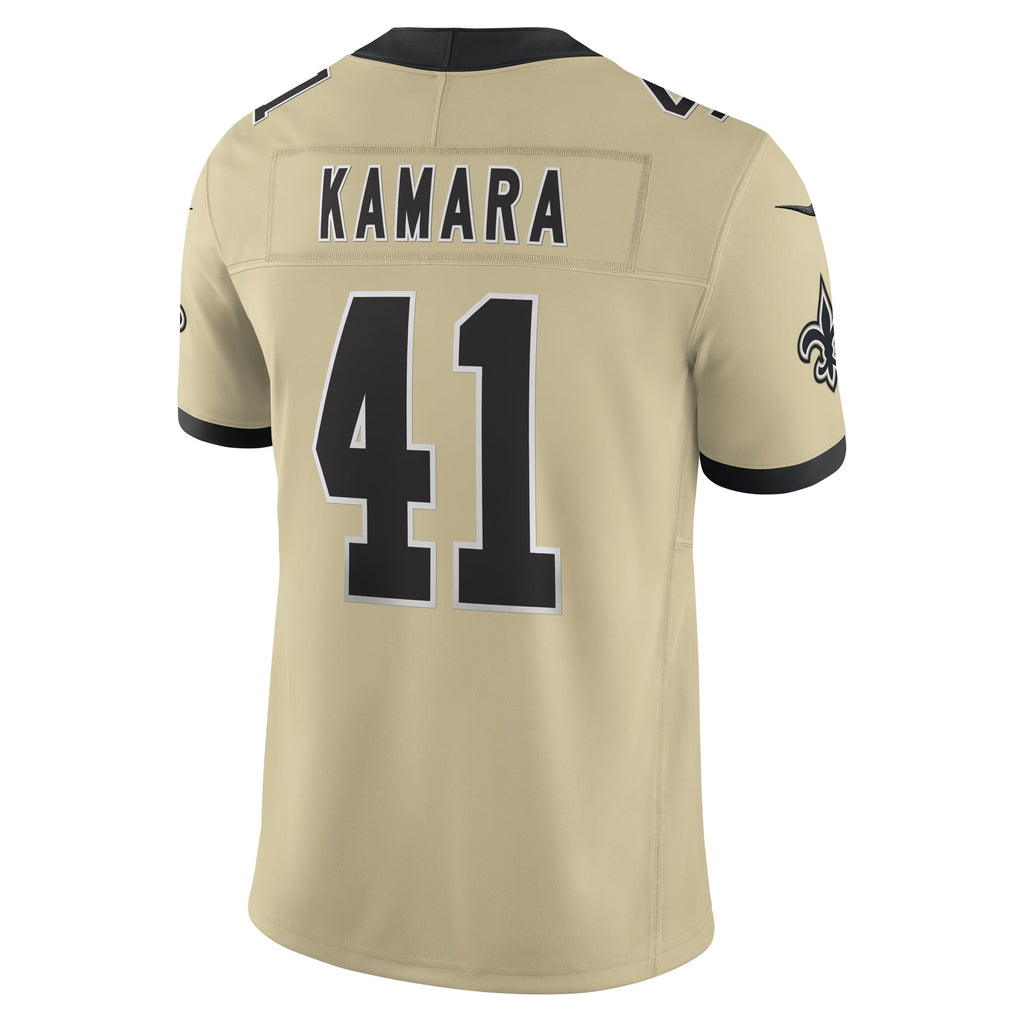 Men's New Orleans Saints Alvin Kamara Nike White Alternate Vapor F.U.S.E. Limited Jersey