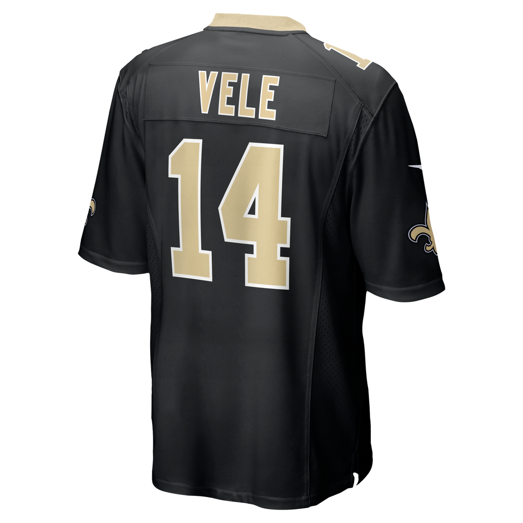 Men's New Orleans Saints Devaughn Vele Nike  Black Team Game Jersey