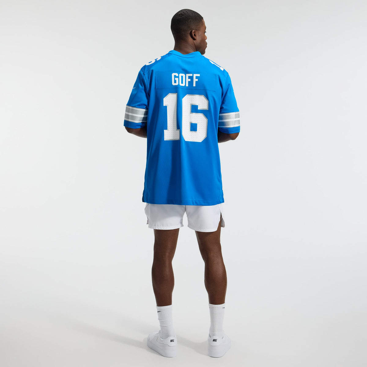 Men's Detroit Lions Jared Goff Nike Blue Game Jersey