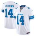 Men's Detroit Lions Amon-Ra St. Brown Nike White Vapor F.U.S.E. Stitched Limited Jersey