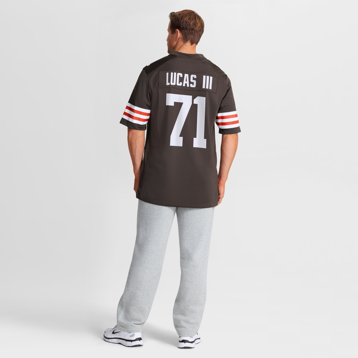 Men's Cleveland Browns Cornelius Lucas Nike  Brown Team Game Jersey