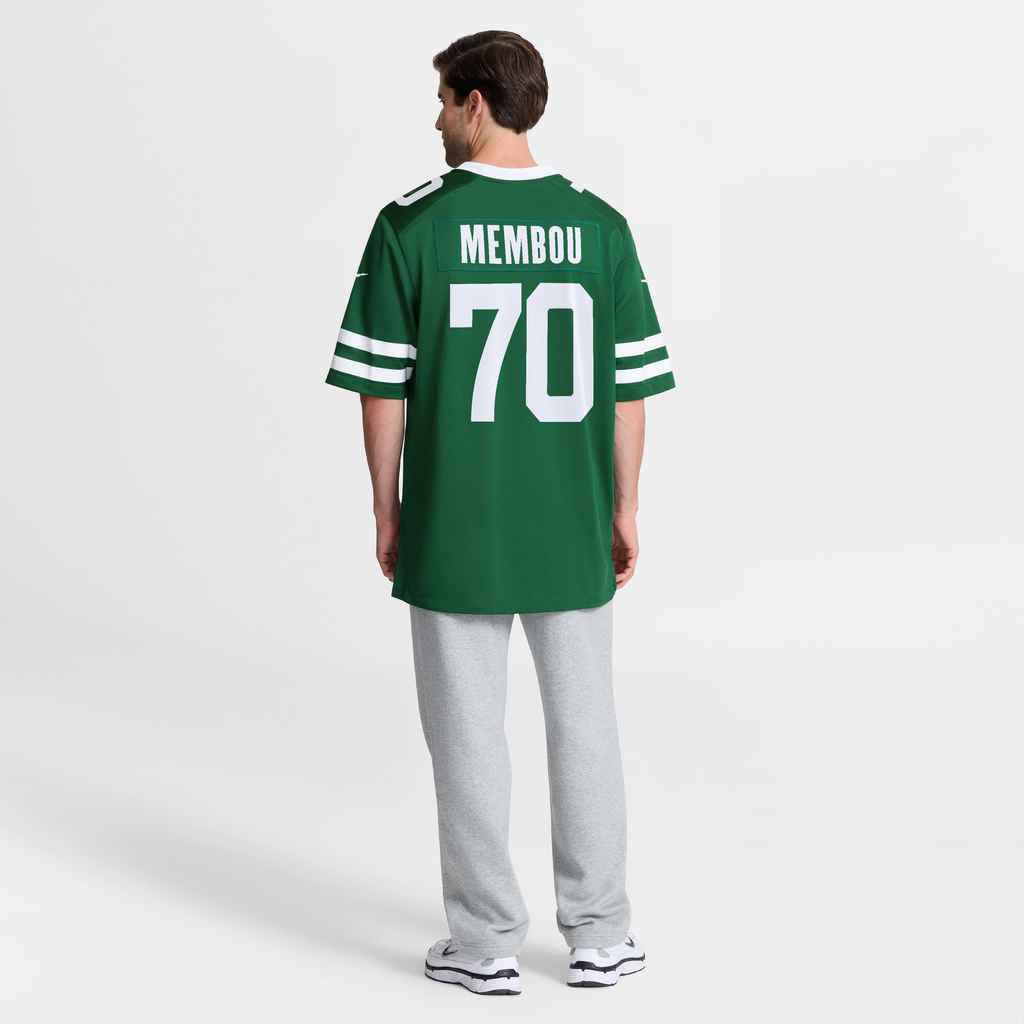 Men's New York Jets Armand Membou Nike Green Team Game Jersey