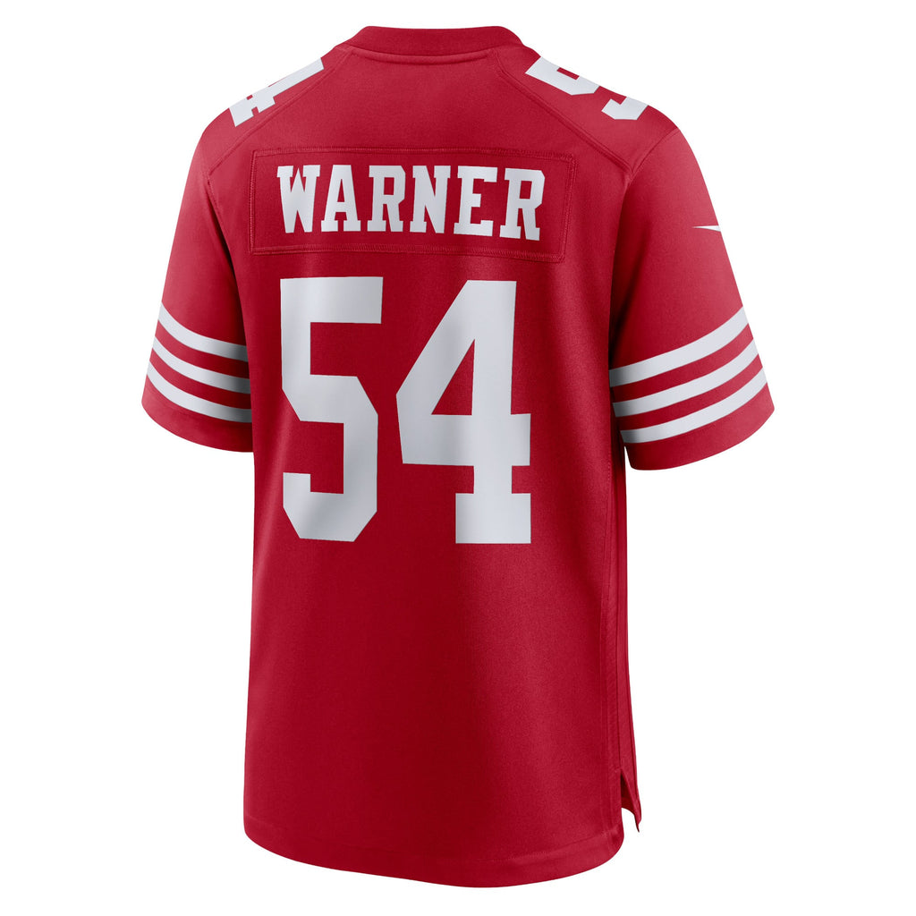 Men's San Francisco 49ers Fred Warner Nike White Player Game Jersey
