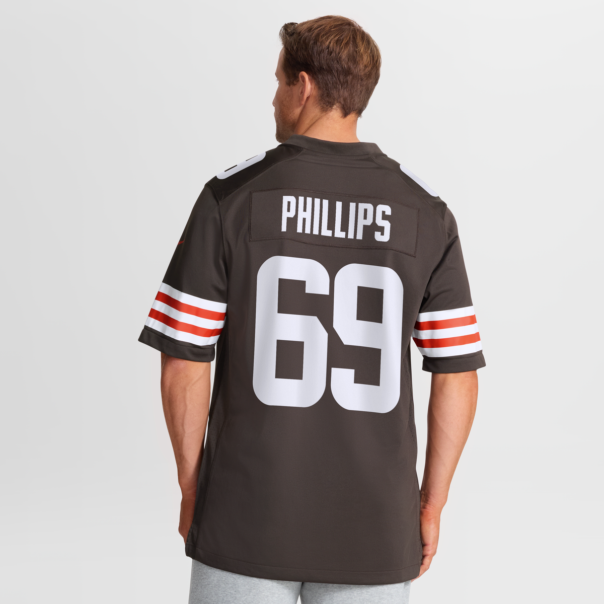 Men's Cleveland Browns Tyre Phillips Nike  Brown Team Game Jersey