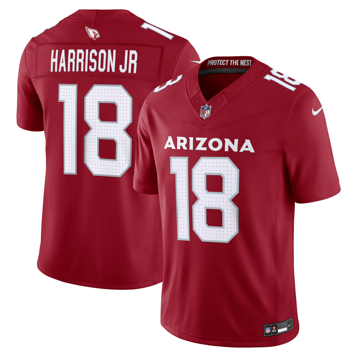 Men's Arizona Cardinals Marvin Harrison Jr. Nike Black Alternate Vapor F.U.S.E. Stitched Limited Jersey