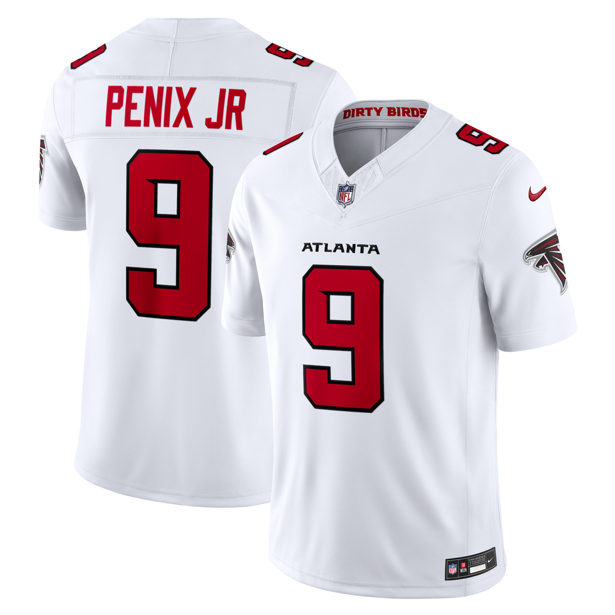 Men's Atlanta Falcons Michael Penix Jr. Nike Black Alternate Throwback Vapor F.U.S.E. Stitched Limited Jersey