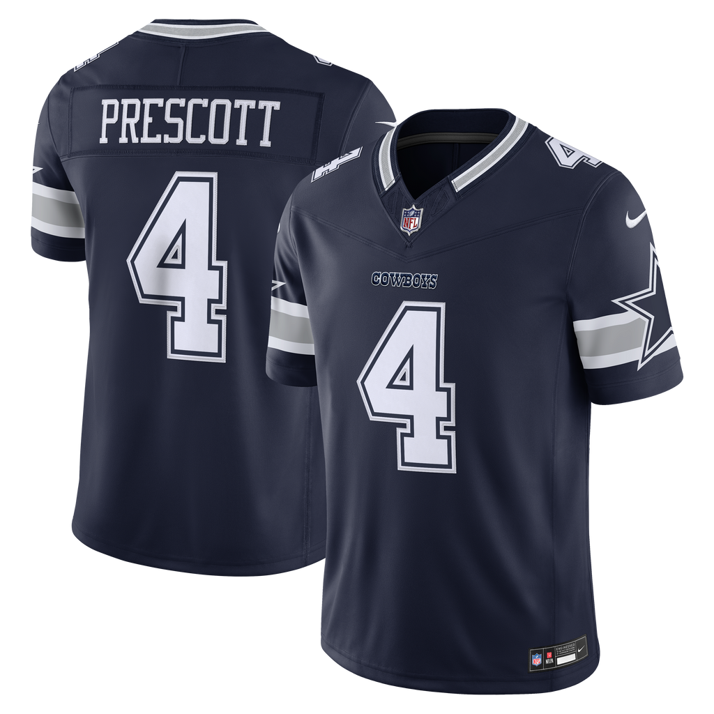 Men's Dallas Cowboys Dak Prescott Nike Navy Team Vapor F.U.S.E. Stitched Limited Jersey