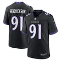 Men's Baltimore Ravens Trey Hendrickson Nike Black Alternate Game Jersey