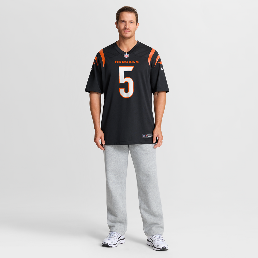 Men's Cincinnati Bengals Tee Higgins Nike Black Game Player Jersey