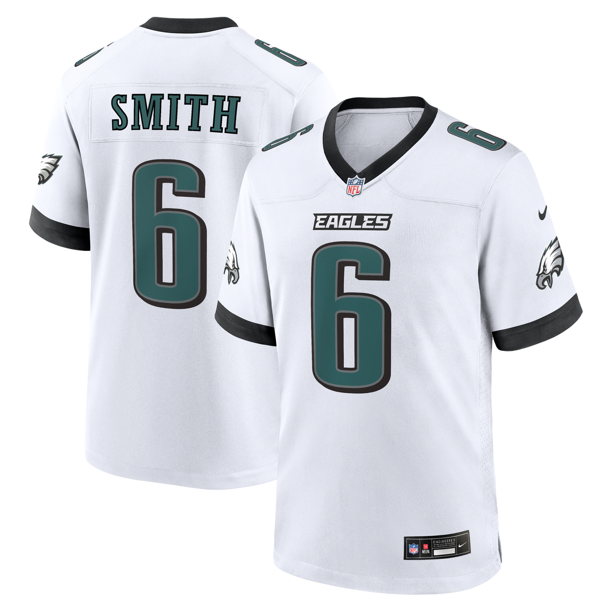 Men's Philadelphia Eagles DeVonta Smith Nike White Game Jersey